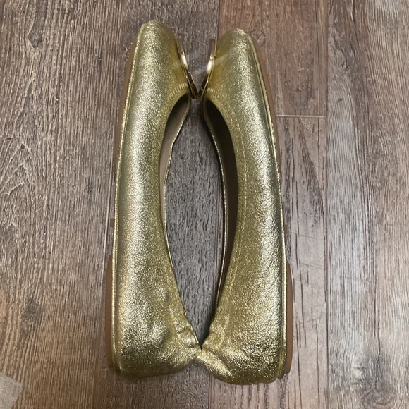 Tori Burch gold ballet flats size 9 - Picture 6 of 9